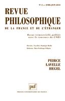 Revue philosophique 2010 tome 135 - n° 2, Peirce Lavelle Hegel