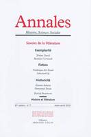 Annales Histoire, Sciences Sociales n°2 65e année mars-avril 2010 - Savoirs de la littérature - exemplarité, Jérôme David, Barbara Carnevali - fiction, Frédérique Aït-Touati, Sebastian Veg - Historicité, Etienne Anheim, Emmanuel Bouju, Patrick Bouchero...