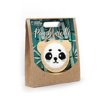 Kit Punch Needle Panda (décoration murale laine et bois)