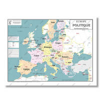 Carte Europe Politique et Union Européenne - Affiche 60x80cm