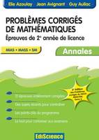 Problèmes corrigés de mathématiques - Tome 2 - 3ème édition - Épreuves de 2e année de Licence, épreuves de 2e année de licence