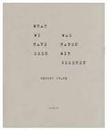 Robert Frank What we have seen /anglais