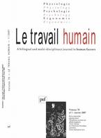 Le  travail humain 2007 - vol. 70 - n° 1