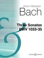 Three Sonatas, BWV 1033-1035. flute and piano.