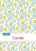 Le cahier de Carole - Blanc, 96p, A5 - Tennis