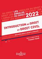 Annales Introduction au droit et droit civil 2022, Méthodologie & sujets corrigés