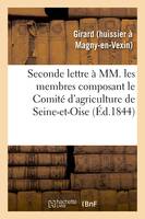 Seconde lettre à MM. les membres composant le Comité d'agriculture de Seine-et-Oise