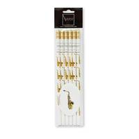 Pencil Set - Saxophone (Pack Of Six)