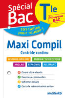 Spécial Bac Maxi Compil de Fiches contrôle continu Tle Bac 2021, Tout le programme en 191 fiches, cours ultra-visuel, mémos, schémas-bilans, exercices et QCM