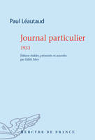 Journal particulier 1933, 1933