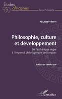 Philosophie, culture et développement, De l'esthétique nègre à l'impensé philosophique des langues