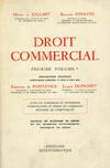 Traité de droit commercial., 1, Actes de commerce et entreprise, commerçants et fonds de commerce, principes de comptabilité, Droit commercial Tome I