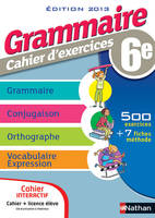 Grammaire 6e cahier intéractif - Cahier d'exercices - Bimedia (papier + numérique)