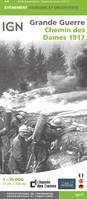 87102 Grande Guerre Chemin Des Dames 1917 1/75.000