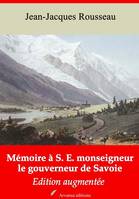 Mémoire à S. E. monseigneur le gouverneur de Savoie – suivi d'annexes, Nouvelle édition 2019