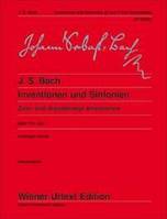 Inventions et Sinfonies, Inventions à deux et trois voix Edité d'après les sources et muni de notes sur l'interprétation par Ulrich Leisinger. Doigtés de Oswald Jonas. BWV 772 - 801. piano.