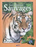Les animaux sauvages, 6 puzzles, 24 pièces