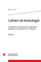 Cahiers de lexicologie