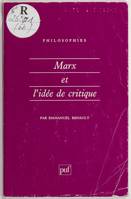 Marx et l'idée de critique