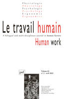 Le travail humain 2022-2, vol. 85, n.2, Varia