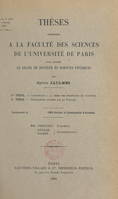 Contribution à la chimie des phosphates de glucinium, Thèse présentée à la Faculté des sciences de l'Université de Paris pour obtenir le grade de Docteur ès sciences physiques. Suivi de propositions données par la Faculté