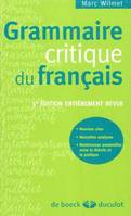 Grammaire critique du français, Livre