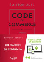 Code de commerce 2016 - 111e éd.