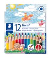 Noris® 144 - Etui carton 12 crayons de couleur courts assortis