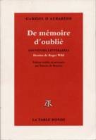 De mémoire d'oublié, Souvenirs littéraires