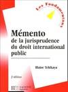 Mémento de la jurisprudence du droit international public