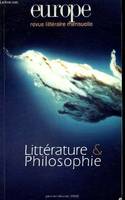 Europe, littérature, philosophie, numéros 849 et 850