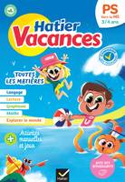 Cahier de vacances 2024 de la Petite section vers la Moyenne section 3/4 ans, pour réviser son année dans toutes les matières