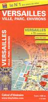 PLAN DE VILLES : VERSAILLES ville, parc, environs