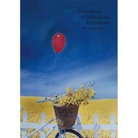 POSTER 100G/M2 50/60CMS CHAMPS COLZA BALLON ROUGE LE SEIGNEUR REMPLIT MA VIE DE BONHEUR PS103