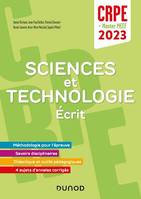 Concours Professeur des écoles 2023 - Sciences et technologie, Ecrit