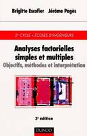 Analyse factorielles simples et multiples : Objectifs, m̩thodes et interpr̩tation, objectifs, méthodes et interprétation