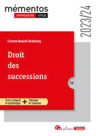 Droit des successions, Cours intégral et synthétique + Tableaux et schémas