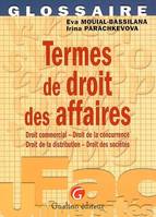 termes de droit des affaires, droit commercial, droit de la concurrence, droit de la distribution, droit des sociétés