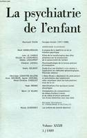 psychiatrie de l'enfant 1989, vol. 32 (1)