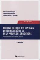 reforme du droit des contrats du regime general et de la preuve des obligations