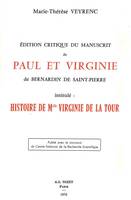 Édition critique du manuscrit de Paul et Virginie de Bernardin de Saint-Pierre intitulé: 