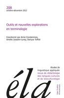 Études de linguistique appliquée - n°4/2022, Outils et nouvelles explorations en terminologie