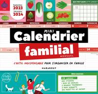 Mini calendrier familial mensuel - Septembre 2023 - Décembre 2024