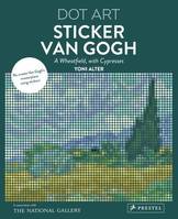 Dot Art Sticker Van Gogh A Wheatfield with Cypresses /anglais