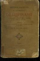 Lettres inédites de Mademoiselle de Lespinasse