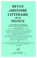 Revue d'histoire littéraire de la France 2014..., Le XIXe siècle face aux canons littéraires