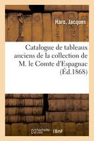 Catalogue de tableaux anciens de la collection de M. le Comte d'Espagnac
