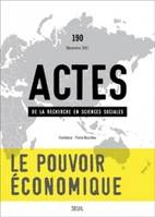 Actes de la recherche en sciences sociales Actes de la recherche en sciences sociales,  n°190, Le Capital économique dans tous ses états. Les classes sociales (1)