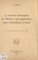 La réforme municipale de 1764-65 et son application dans l'intendance d'Auch