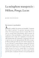 La Métaphore transpercée, Hélion, Ponge, Lacan